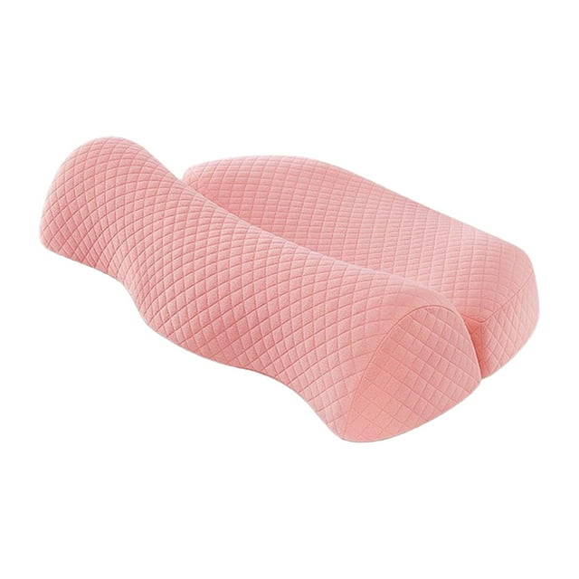 Almohada de apoyo para el cuello, almohada cervical, cómoda para el cuello y los hombros, alivio Rosa