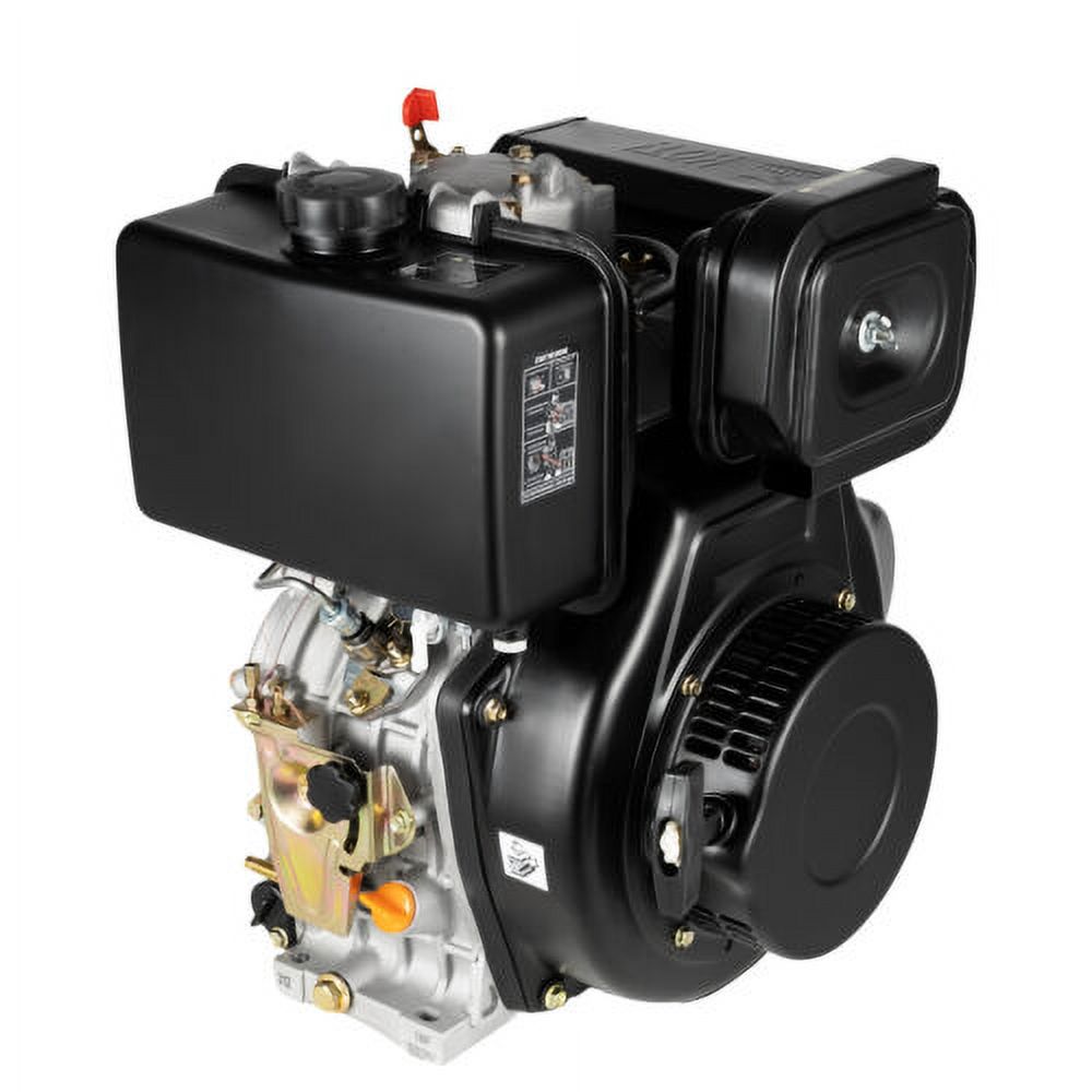 10HP 4 Stroke Diesel Engine Heavy-Duty Single Cylinder 1" Shaft 418CC Air-Cooled