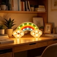 thumbnail image 6 of onlyliua Gifts Spectrum Cloud LED Marquee Night Light Battery Operated Rainbow Wall Lamp Colorful Nursery Bedroom Kids Party Decorative Soft Mood Lighting Accent, 6 of 7