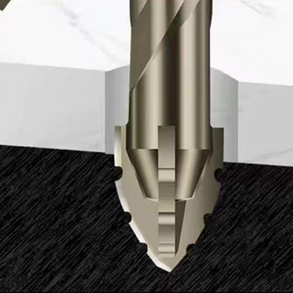 10Pcs Eccentric Drill Bit Set 5mm to 12mm with 4 Flute Design for Wood Metal Drilling and Power Tool Compatibility