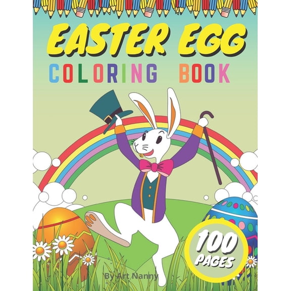 Easter Egg Coloring Book: For Kids Toddlers & Preschoolers Ages 1-4, (Paperback)