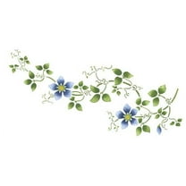 Large Clematis Flower Vine Wall Stencil