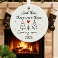 thumbnail image 5 of Costeam 2026 "Then There Were Three" Baby Announcement Christmas Ornament Pregnancy Themed Festive Gift for Expecting Mom Home, 5 of 5