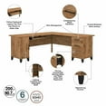thumbnail image 3 of UrbanPro Transitional 72W L Shaped Desk with Storage in Fresh Walnut, 3 of 7