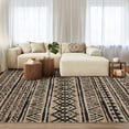 thumbnail image 2 of HIWEAVER Brown 9' x 12' Washable Boho Geometric Area Rug for Living Room Indoor Throw Carpet Modern Non-Slip Foldable Floor Cover for Dorm Home Decor, 2 of 6