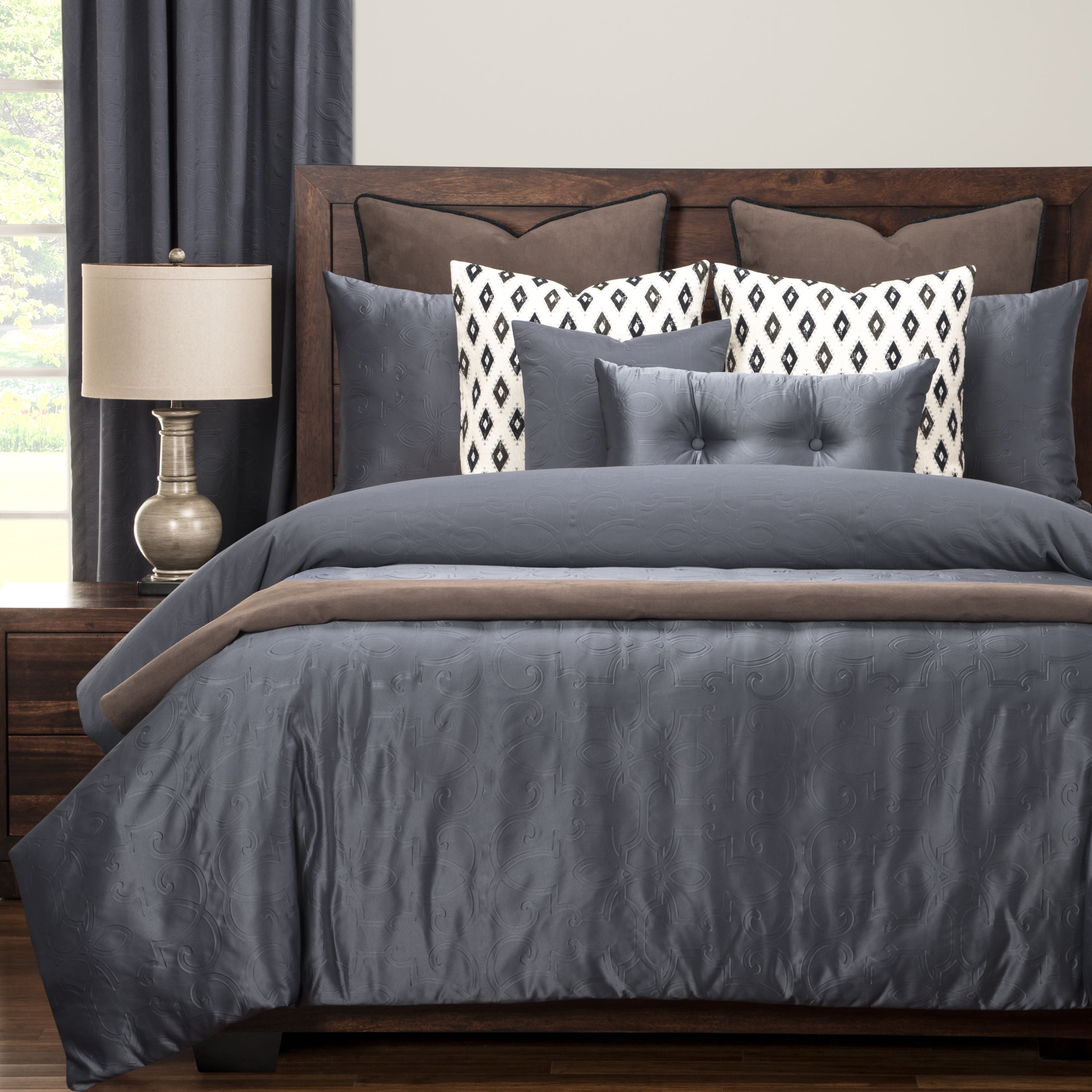 PoloGear Gateway Denim Embossed Luxury Duvet Cover and Comforter Set ...