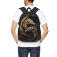 thumbnail image 4 of Fuzoiu Vintage Metal Dragon Print Large Capacity Backpack,Travel Backpack,Laptop Bag,College School Rucksack Bag,for School, Travel & Outdoor Activities, 4 of 6