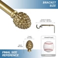 thumbnail image 4 of Urbanest Adjustable Single Curtain Rod Set with Pinapple Finials – 3/4-Inch Diameter, With Renaissance Gold Rod, 84–120 Inches, 4 of 6