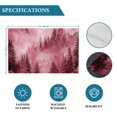 thumbnail image 6 of Pink Mountain Placemats Set of 6, Misty Forest Nature Woodland Pine Tree Landscape Placemats for Dining Table, Place Mats for Kitchen Tabletop, Waterproof Wipeable Dining Table Mats Set, 6 of 9