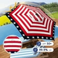thumbnail image 3 of Abba Patio 9ft Outdoor Market Patio Umbrella w/ Push Button Tilt and Crank, 6 Ribs, Star-Spangled, 3 of 7