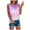 Purple, variant on Women Summer Tops Tee Summer T Shirt Casual Sleeveless Tops Crew Neck Women's Tie Dye Women's Blouse Crop for Women Workout Camisole with Build Bra Chicken for Striped Top Christmas Top Sky Blue M