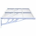thumbnail image 4 of vidaXL Grey & Transparent Polycarbonate Door Awning 1 Piece ABS Aluminum Frame Outdoor Porch, 4 of 6