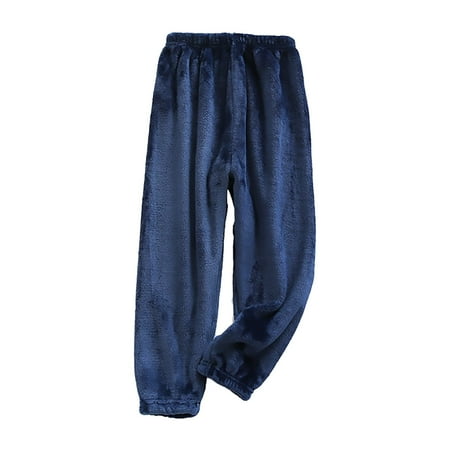 

Otqutp Boys & Girlss Pajama Pants Fuzzy Flannel Sleepwear Pajama Bottoms Toddler Flannel Pajama Pants Warm Pj Bottoms(Navy 110)