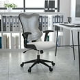 thumbnail image 2 of Flash Furniture Indoor Kale Mesh High Back Swivel Office Desk Chair, White, 2 of 15