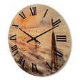 thumbnail image 3 of Designart 'Panorama of Venice Laguna Beach At Sunset' Nautical & Coastal Wood Wall Clock, 3 of 5