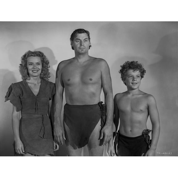 Johnny Weissmuller Taking a Picture with His Family in a Classic Movie Scene Photo Print (24 x 30)