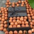 thumbnail image 2 of GKNET 20PCS Gold Sand Stone Round Stones Crystal Sphere Ball Reiki Healing Natural Gem, 2 of 9