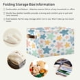 thumbnail image 6 of Coolnut Colorful Cartoon Starfish Large Square Storage Basket Bin with Handles 2PCS, Foldable Multi Functional Closet Storage Box Shelf Basket for Storing Toys, Books and Clothes Decor Gifts, 6 of 7