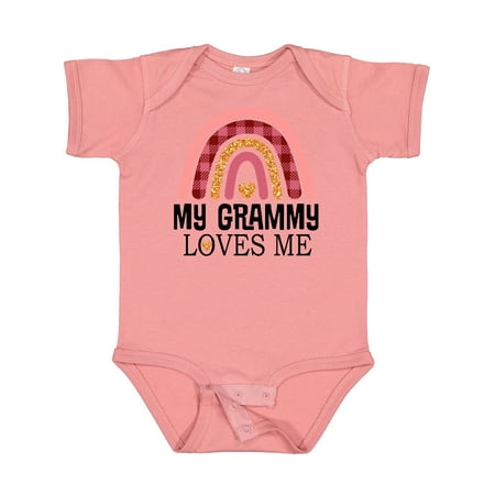 

Inktastic My Grammy Loves Me Girls Boho Rainbow Gift Baby Girl Bodysuit