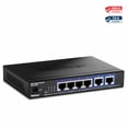 thumbnail image 3 of TRENDnet Switch 6 Ports 10G, 4 x 2.5G Ports RJ-45 Base-T, 2 x 10G Ports RJ-45, Capacité de Commutation 60Gbps, Montable au Mur, Connexion Réseau 10 Gigabit, 3 of 13
