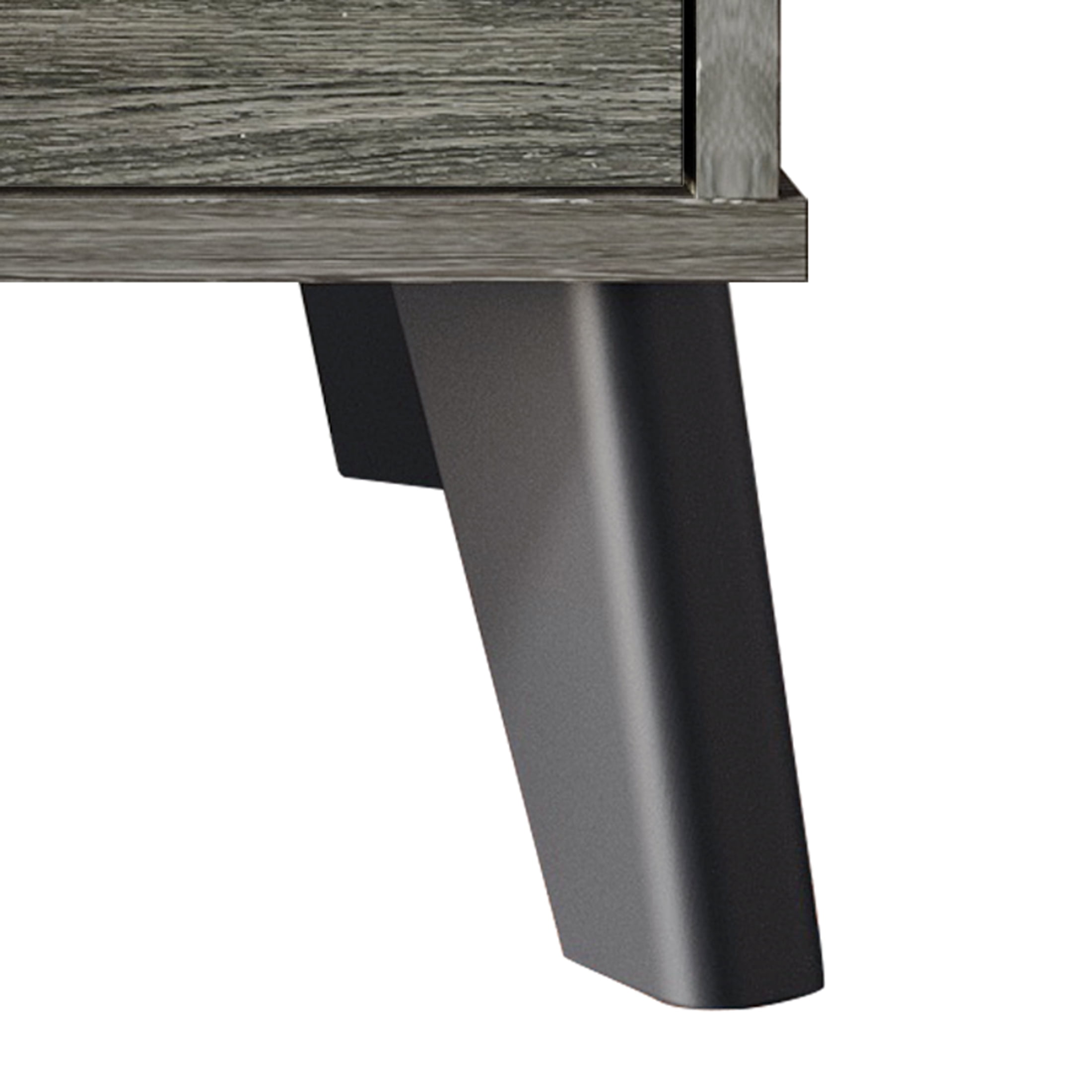 Castle Place Modern 5-Drawers Wooden Dresser, Dark Grey