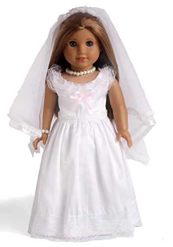 wedding dress for american girl doll