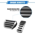 thumbnail image 3 of Unique Bargains 3 Pcs Car Gas Accelerator Brake Foot Rest Pedal Cover for Land Rover Range Rover 2013-2021 Silver Tone, 3 of 7