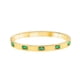thumbnail image 1 of JeenMata Pulsera de Esclava Adornada con Piedra Verde Pulsera Chapada en Oro Amarillo: Joyería Llamativa para Mujeres, 1 of 5
