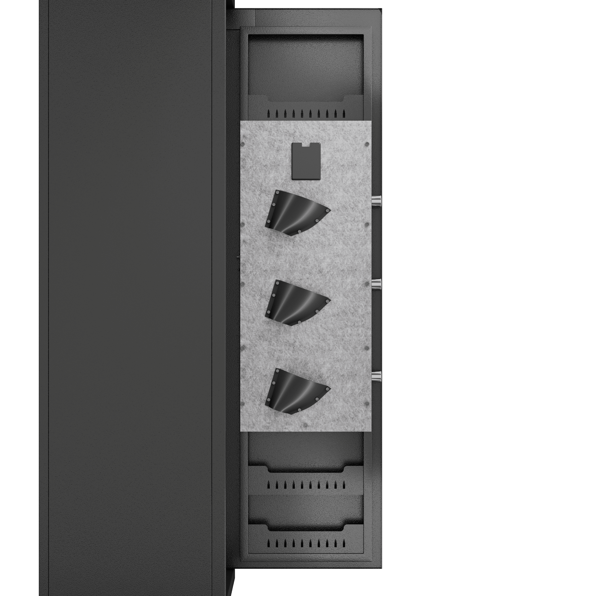 Home Rifle Pistol Gun Safe - Fingerprint Electronic Quick Access Safe, Detachable Partition, No Assembly Required, Black