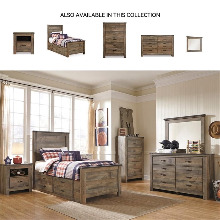 trinell brown dresser Trinell Dresser with Electric Fireplace  Luxe Studio & Decor