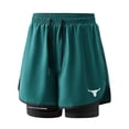 thumbnail image 2 of GSPCLAM Mens Athletic Shorts with Side Pockets Double Layer Training Shorts Internal Drawstring No Chafe Compression Liner Shorts for Running, 2 of 5