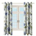 thumbnail image 3 of Floral Colorful Flower 2 Panel Curtain Set, Watercolor Painting Window Treatment Living Room Bedroom Decor, 3 of 5