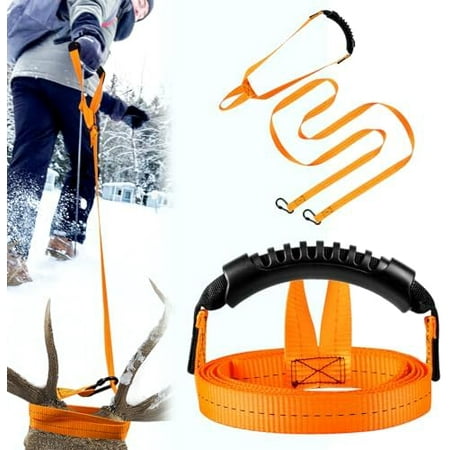 Deer Drag Rope with Detachable Ergonomic Handle 2-in-1 Rope for ATVs & Horse Dragging Prey 1700lbs High-Strength Valentine s Day Hunting Gifts Hunter Gear