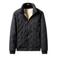thumbnail image 5 of 2023 Autumn Winter Jacket Men Lambswool Warm Thicken Jackets Waterproof Jogging Casual Coat Men Fashion Loose Grey Parke Jacket (GRAY,L (40-50KG)), 5 of 6