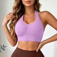 thumbnail image 2 of Sports Bras for Women Racerback Running Yoga Sports Bras Full Coverage Bras Purple Sports Bras for Women Size S-2XL, 2 of 5