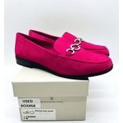 Bandolino Women's Lehain Slip On Leather Loafers- Medium Pink, Size US 7M