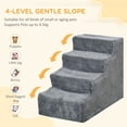 thumbnail image 3 of 4-Step Dog Ramp for Sofa, Bed, and Couch, with Removable Cover, Light Grey, 3 of 6