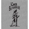 thumbnail image 5 of Keep Strummin' Cowboy Americana Women's Heather Gray Crew Neck Short Sleeve Crop Top-Medium, 5 of 6