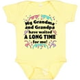 thumbnail image 3 of Inktastic My Grandma and Grandpa Have Waited a Long Time for Me Boys or Girls Baby Bodysuit, 3 of 5