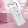 thumbnail image 3 of for Google Pixel 8 Luxury Glitter Case for Women Girls, Sparkle Flowing Clear Quicksand Soft TPU Liquid Case Cover with Bling Diamond Ring for Pixel 8 -Colorful, 3 of 14