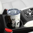 thumbnail image 4 of Bear Print Tumbler with Lid and Straw 20 oz Travel Cute Bear Print Cup Stainless Steel Vacuum Insulated Coffee Mug Gift for Women and Men, 4 of 6