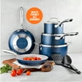 thumbnail image 4 of Granitestone Diamond Nonstick Pots and Pans 10 Piece Kitchen Cookware Set Cooking Frying Skillet Sauce Pan Stock Pot Blue, 4 of 4