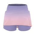 thumbnail image 5 of MIXUE Skirts For Women Summer Gradient Print Elastic High Waist Yoga Sports Mini Tennis Skirt Streetwear,Pink,S, 5 of 6