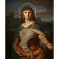 thumbnail image 2 of Alexandre Cabanel 12x14 Black Ornate Wood Framed Double Matted Museum Art Print Titled: Saint Monica in a Landscape, 2 of 5