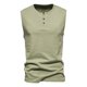 thumbnail image 4 of Men's Wide Shoulder Vest Collar Sleeveless T-Shirt Men's Vest Solid Color Bottom T-ShirtL, 4 of 4