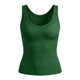 thumbnail image 5 of BUIGTTKLOP Womens Racerback Tank Tops Built in Bra Cami Tops Basic Fitted Sleeveless Shirts Scoop Neck Summer Going out Tops, 5 of 5
