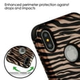 thumbnail image 6 of For iPhone XS/X TUFF Hybrid Impact Armor Phone Dual Layer Protector Case Cover (Zebra/Black), 6 of 8