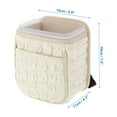 thumbnail image 4 of Unique Bargains Car Trash Can Portable and Hanging Front Rear Seats Trash Bin Beige White 1 Pcs, 4 of 6