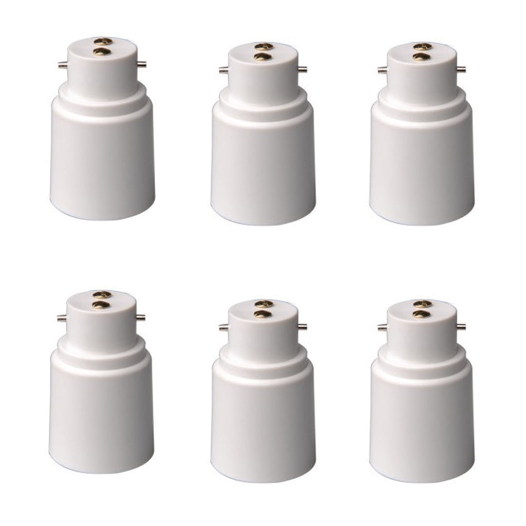 5pcs E27 to B22 Extender Adapter Converter Bulb Lampholder White 