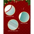 thumbnail image 6 of Turquoise Ombre Christmas Tree Skirt 48 Inches Large Christmas Skirt Tree, Modern Abstract Gradient Color Art Tree Skirt Christmas Decorations for Fireplace Party Holidays Indoor Outdoor, 6 of 7